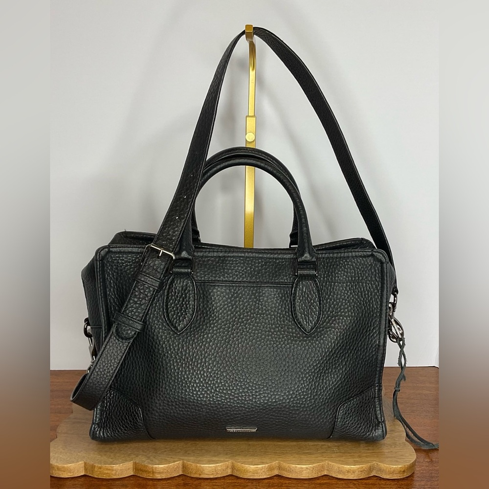 Rebecca Minkoff Pebbled Leather Moonwalking Satchel EUC